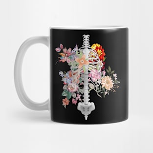 Ribcage and flowers Mug